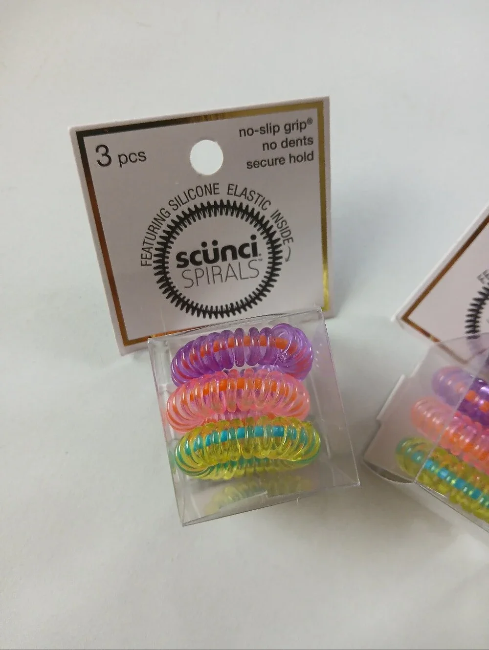3 Scunci Packs Of 3 Hair Spiral Elastics Ponytail Holders